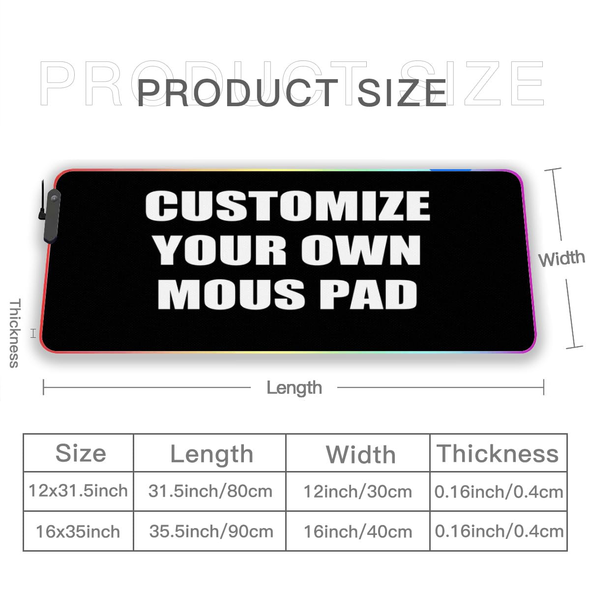 Leather Logo Desk Mat: Large Waterproof Mouse & Keyboard Pad