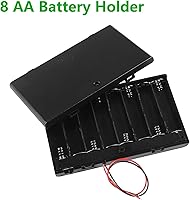Vista 4 de Aobao 5 unids 8 x 12 V AA batería titular caja caja con interruptor de encendido/apagado y cables cubierta de alambre