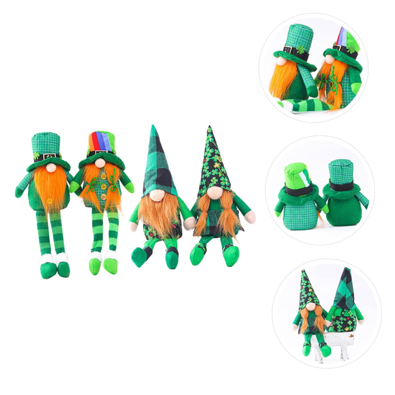 Abaodam 8pièces Décorations De Pâques Figurines De Nain De Saint-Patrick Jouets Et Ornements Festifs pour Photographie