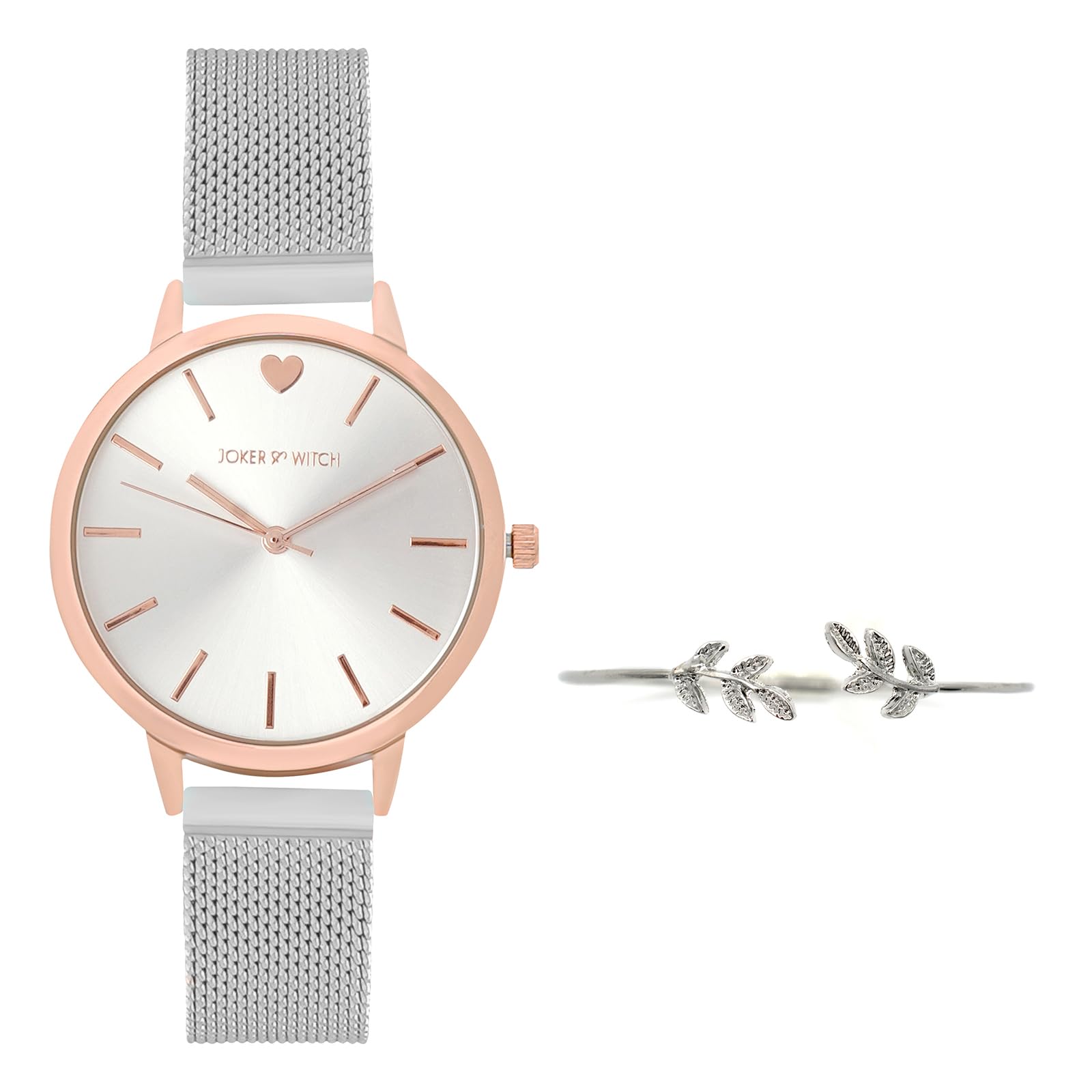 Joker & Witch Stainless Steel Women Shannon Analogue Watch Bracelet Stack, Silver Dial, Silver Band (B0CHB5W1QK) Amazon Price History, Amazon Price Tracker