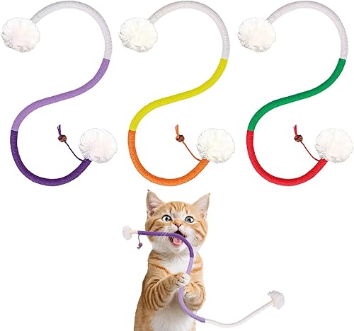 Miniatura 7 de SEVENKA Silvervine - Paquete de 6 juguetes para gatos, 7.87 pulgadas/7.9 in, juguete masticable para limpieza de dientes, juguetes de gatito,