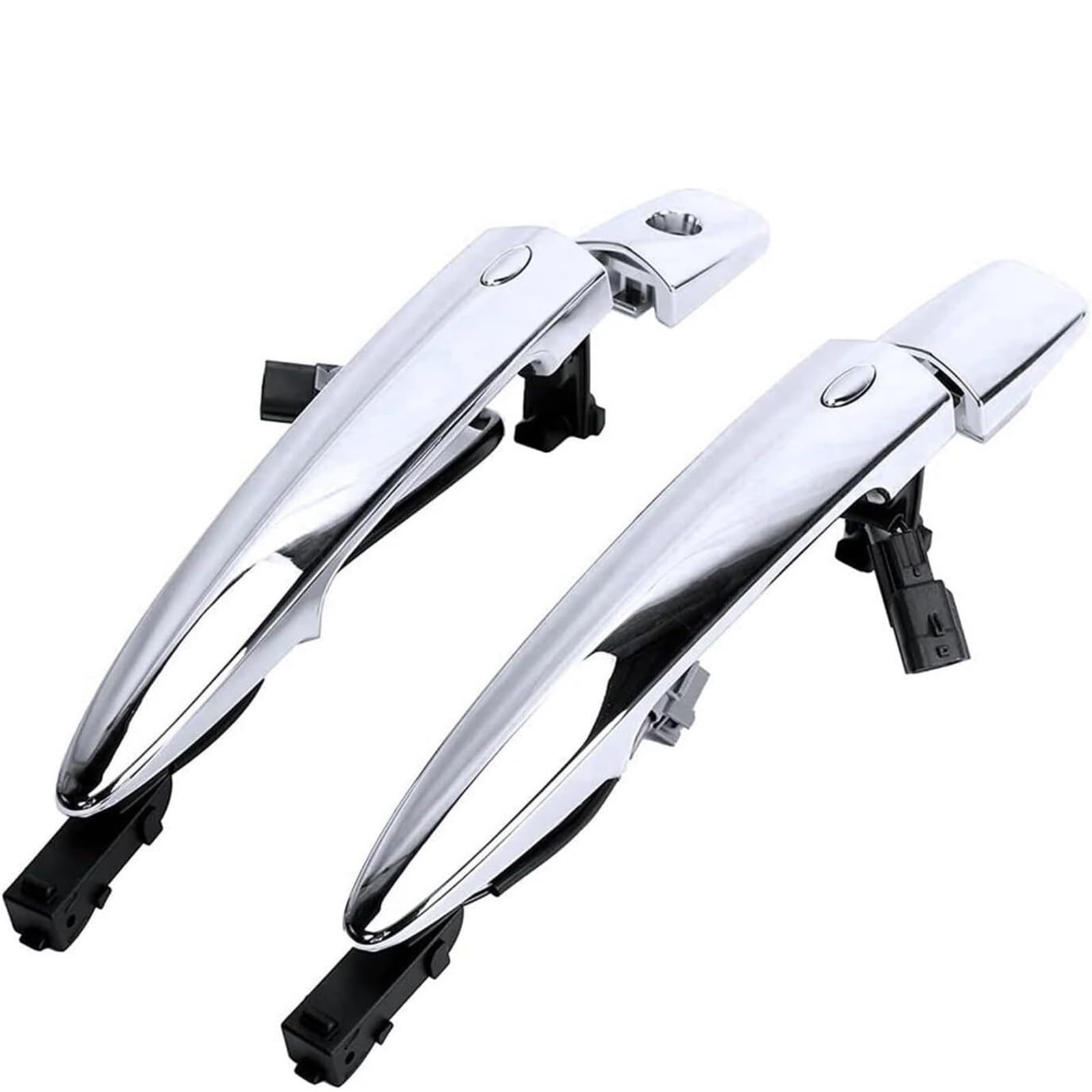 Poignée de porte extérieure voiture chrome argent ABS lot de 2 pour rénovation carrosserie