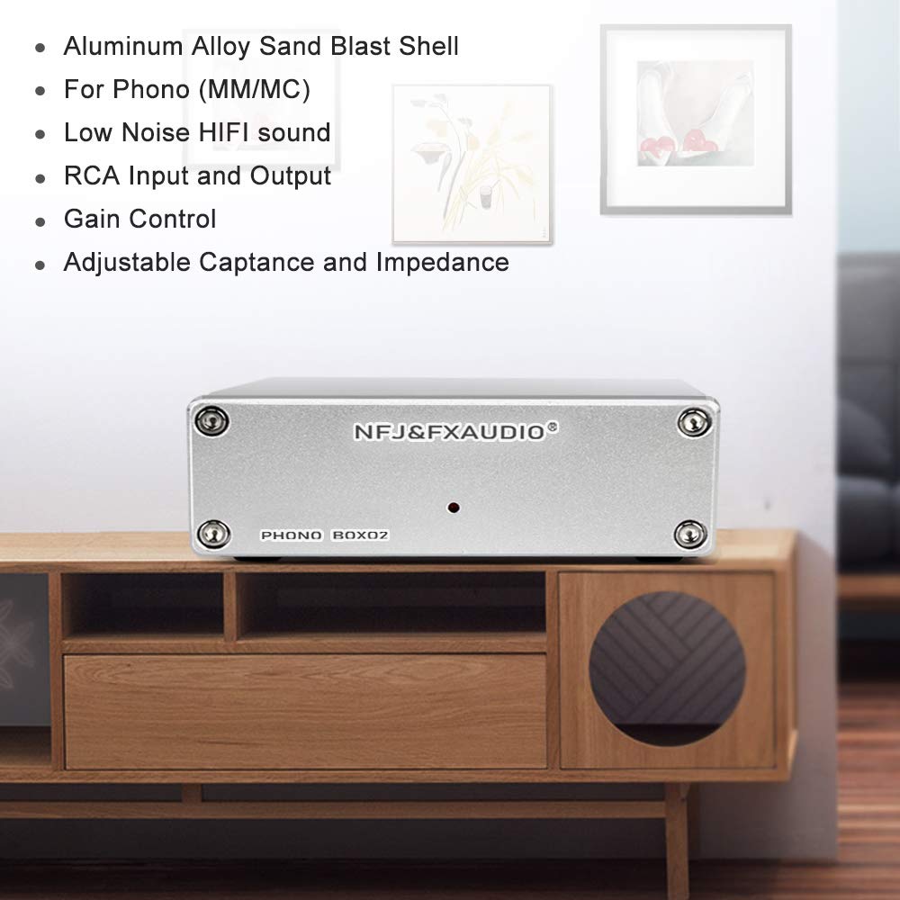 FX AUDIO Box 02 Phono Preamp Low Noise Gain Gear Phonograph