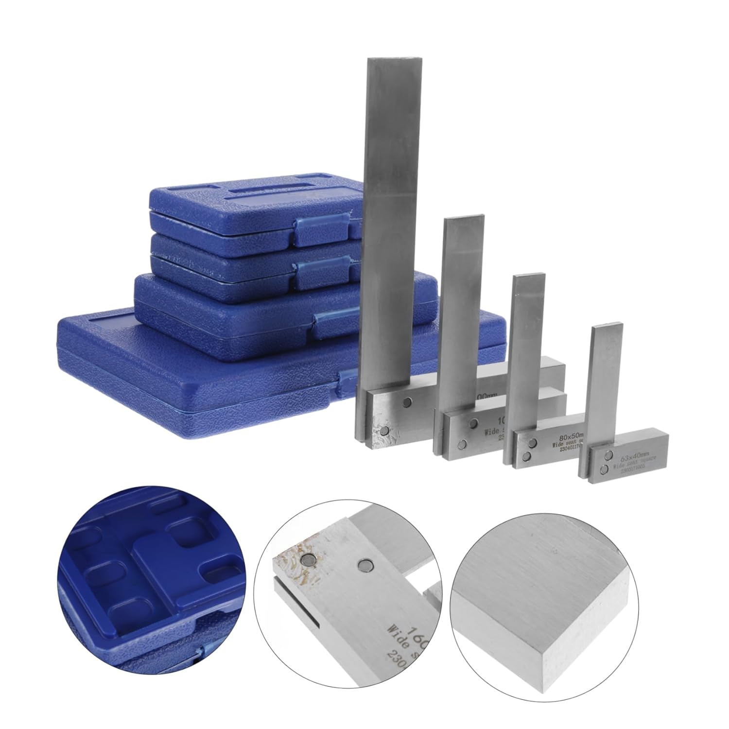 1set Precision Square Woodworking Ruler Shape Machinist Tool for Accurate Measurements Construction for Engineering and Carpentry Projects