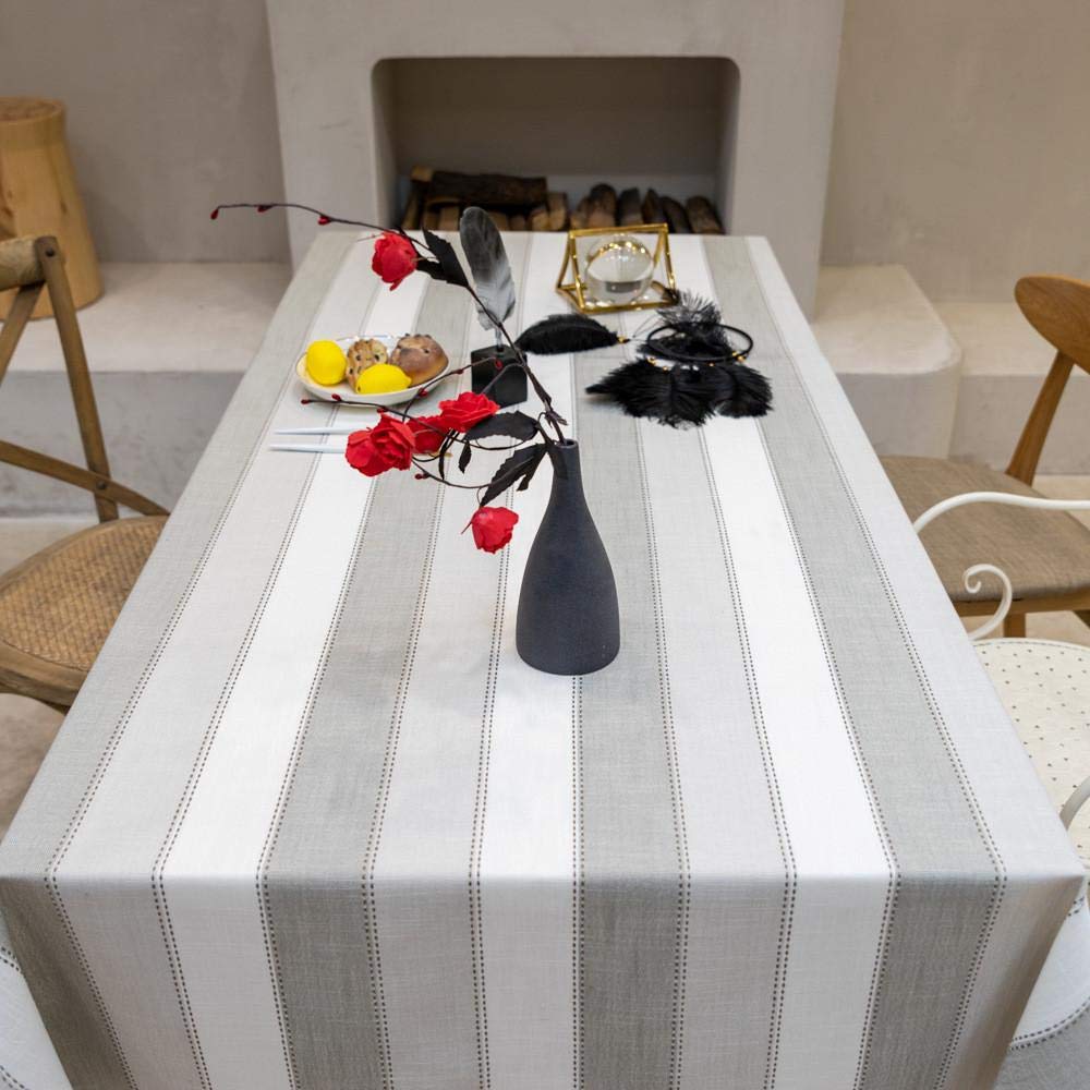 Tovaglia Rettangolare In Cotone E Lino Con Volant - Bianco 90x90 Cm - Per Tavolino Da Caffè