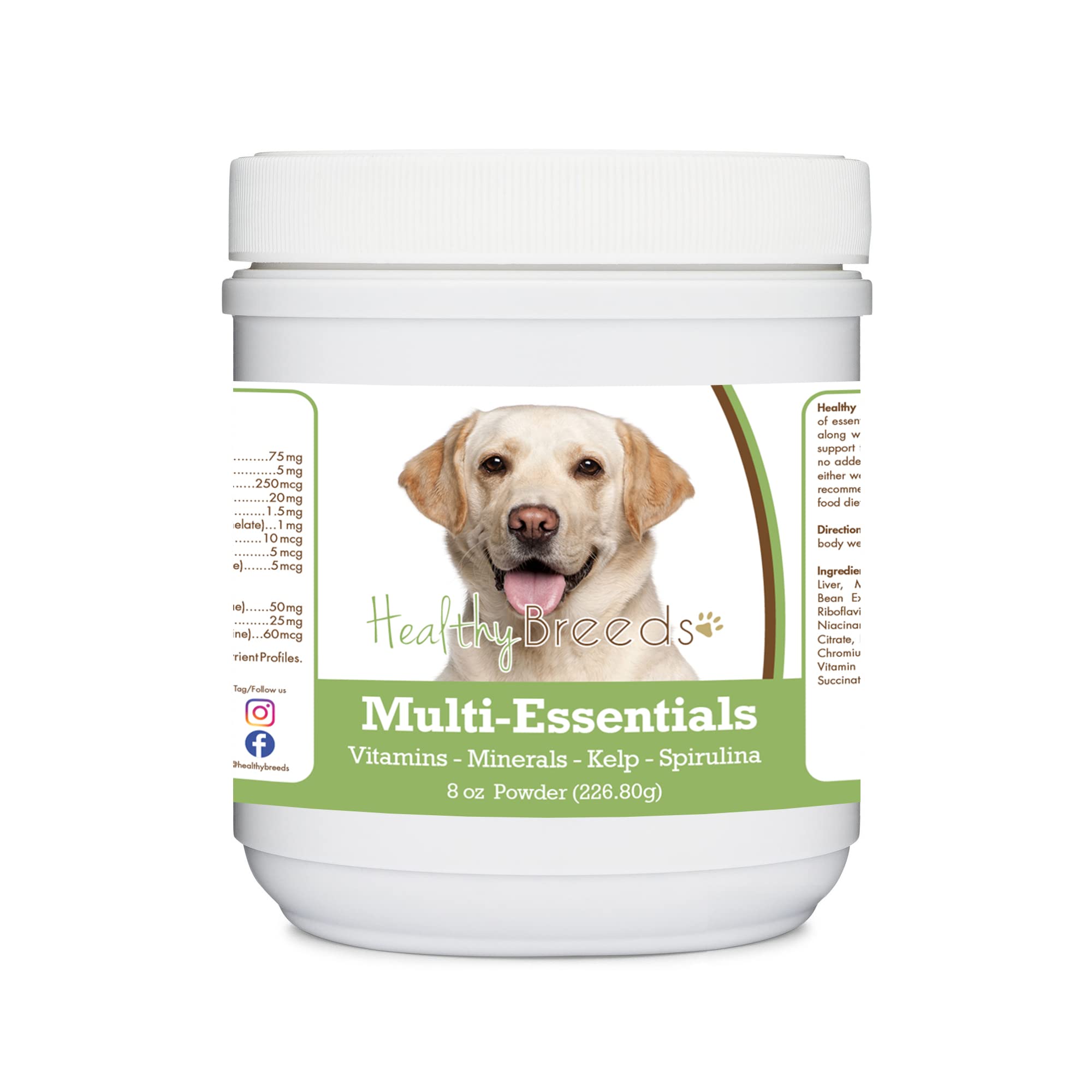 Healthy Breeds Labrador Retriever, Red, Multi-Essentials Powder for Dogs 8 oz