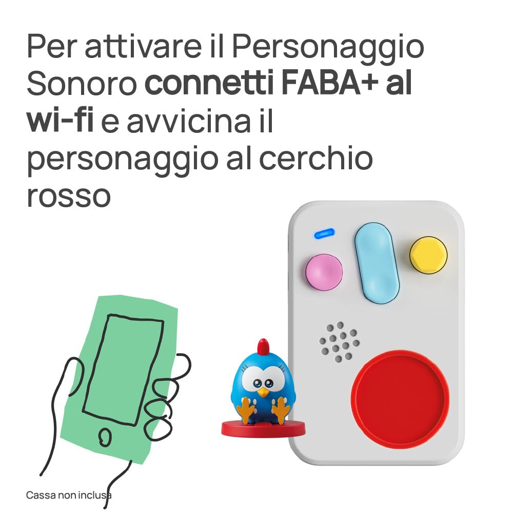 FABA Personaggio Sonoro – Gallina Puntolina – Storie e fiabe sonore per bambini e bambine 3-5 anni - Ascoltabile i Raccontastorie FABA, gioco educativo versione italiana