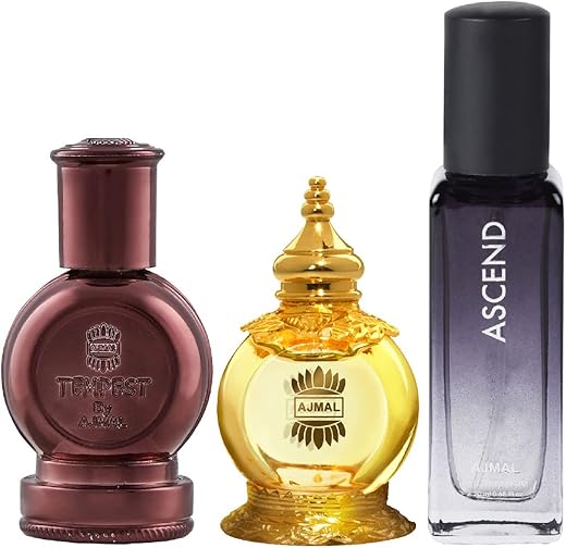 Ajmal Tempest and Mukhallat AL Wafa each of 12ml CP & Ascend EDP 20ML Pack of 3 (Total 44ML) for Men & Women