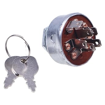 3 Positions 6 Terminals Ignition Switch 430-334 103-0206 104-2541 109-4736 88-9830 Compatible with Exmark Lazer Z Lazer Z XP and Toro Z500 Series Z Master with 60" and 72" Deck Mowers For Grey