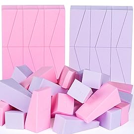 Teenitor 48 Pcs Makeup Sponges For Foundation, Latex Free Makeup Wedges Sponges For Liquid Cream Foundation Festival Halloween Makeup, Make Up Sponges For Face
