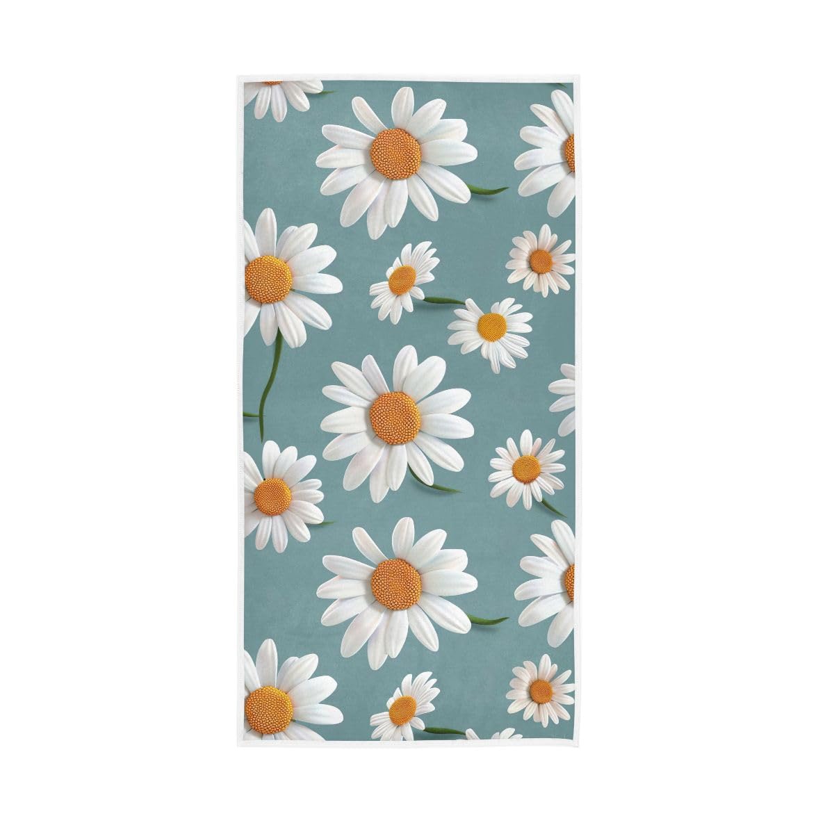 HUYGD Daisies Pattern Hand Towels, 15 x 30 Inches, Soft Highly Absorbent Towels for Bathroom Gym Hotel