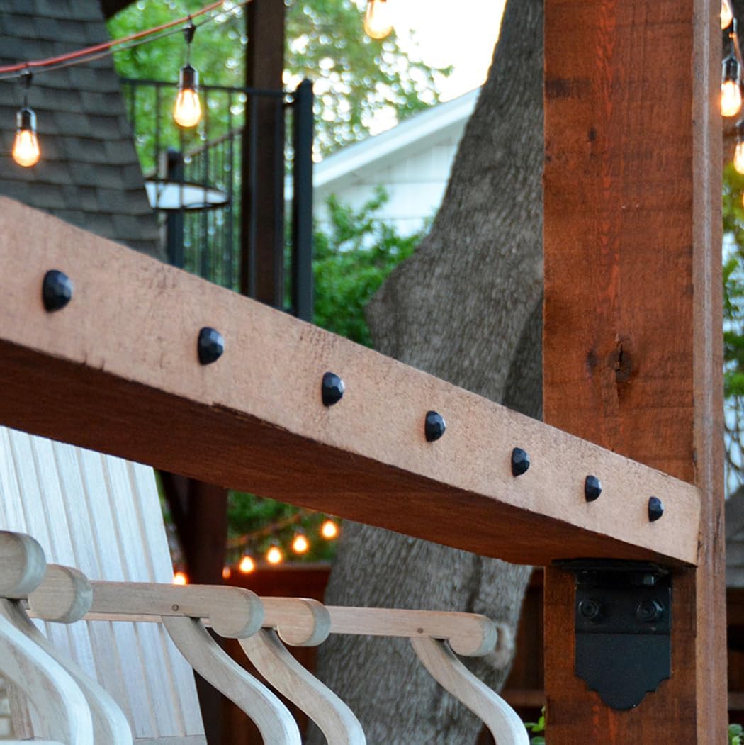 Ozco Building Products 56622 1-1/4-inch Hammered Dome Cap Nut, (10 per Pack)