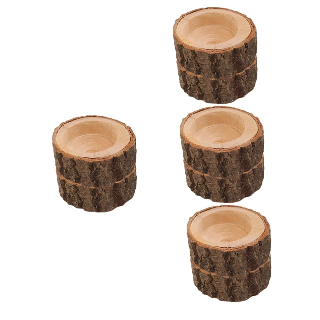 4 Set Portacandele A Palo Titolare Candelieri Lumini Decorazioni Per La Tavola Centrotavola Casa Piccolo Portacandele Da Tè Moderno Ceppo Nozze Candelabri Cenare Di Legno 2 Pezzi*4