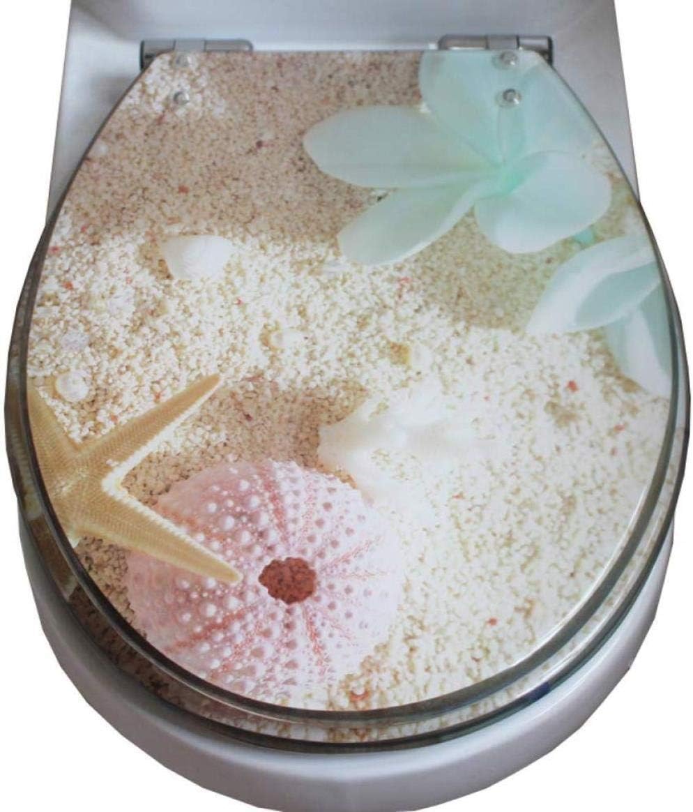 U-V Type Universal Toilet Seat Cover - Muted Soft-Close, Easy Clean, Multi-Color, Thicker Resin Toilet Lid