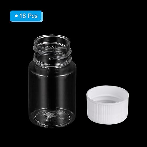 Miniatura 3 de PATIKIL Botella de reactivo de boca ancha de 2.7 fl oz, 2.7 onzas, paquete de 18 botellas de almacenamiento, recipientes de muestras de plástico
