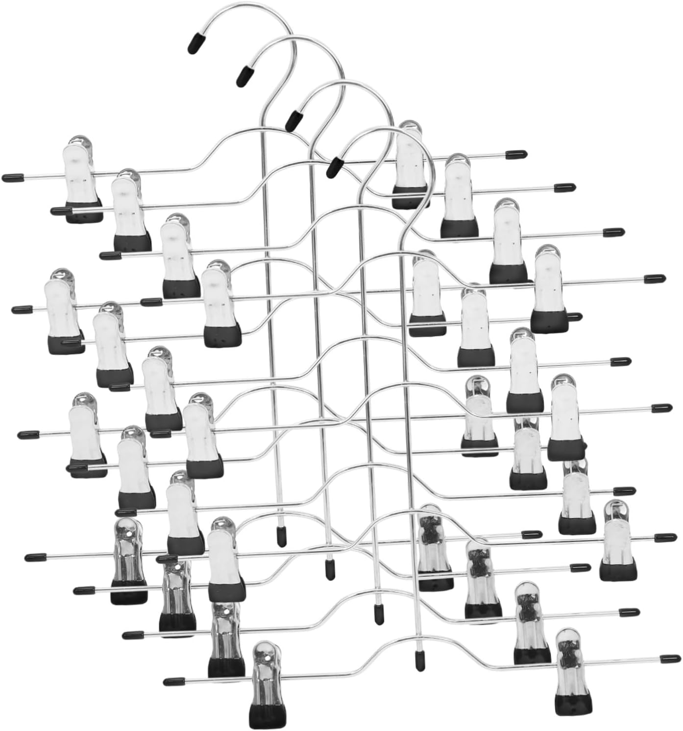 DOITOOL 4pcs Skirt Hangers with Clips Space-Saving Pants Organizer for Storage Modern Stylish Design Efficient Closet Space Organizer for Women