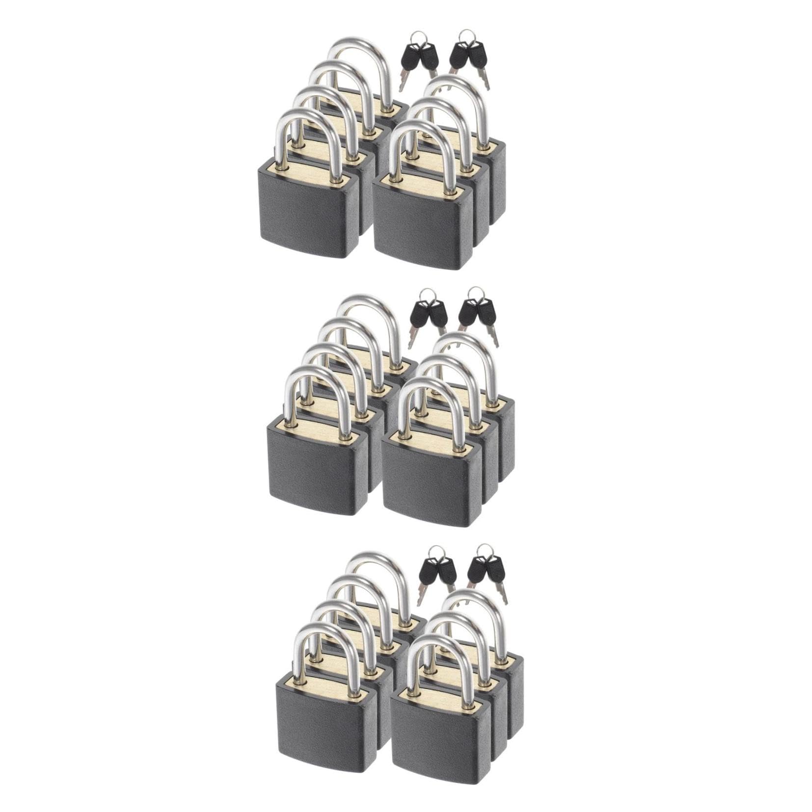 BESTYASH 3set Piccolo Lucchetto Per Valigia Lucchetti Per Armadietti Da Palestra Piccoli Lucchetti Per Valigie Serrature Per Bagagli Valigia Zaino Lucchetti Per Zaini Black Abs 7pcs*3