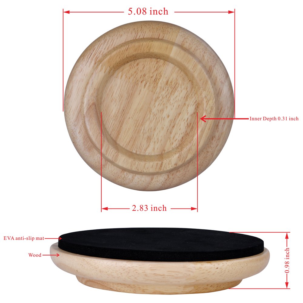 Protección para patas de piano, KingPoint, juego de 3 protectores, 6 colores, natural