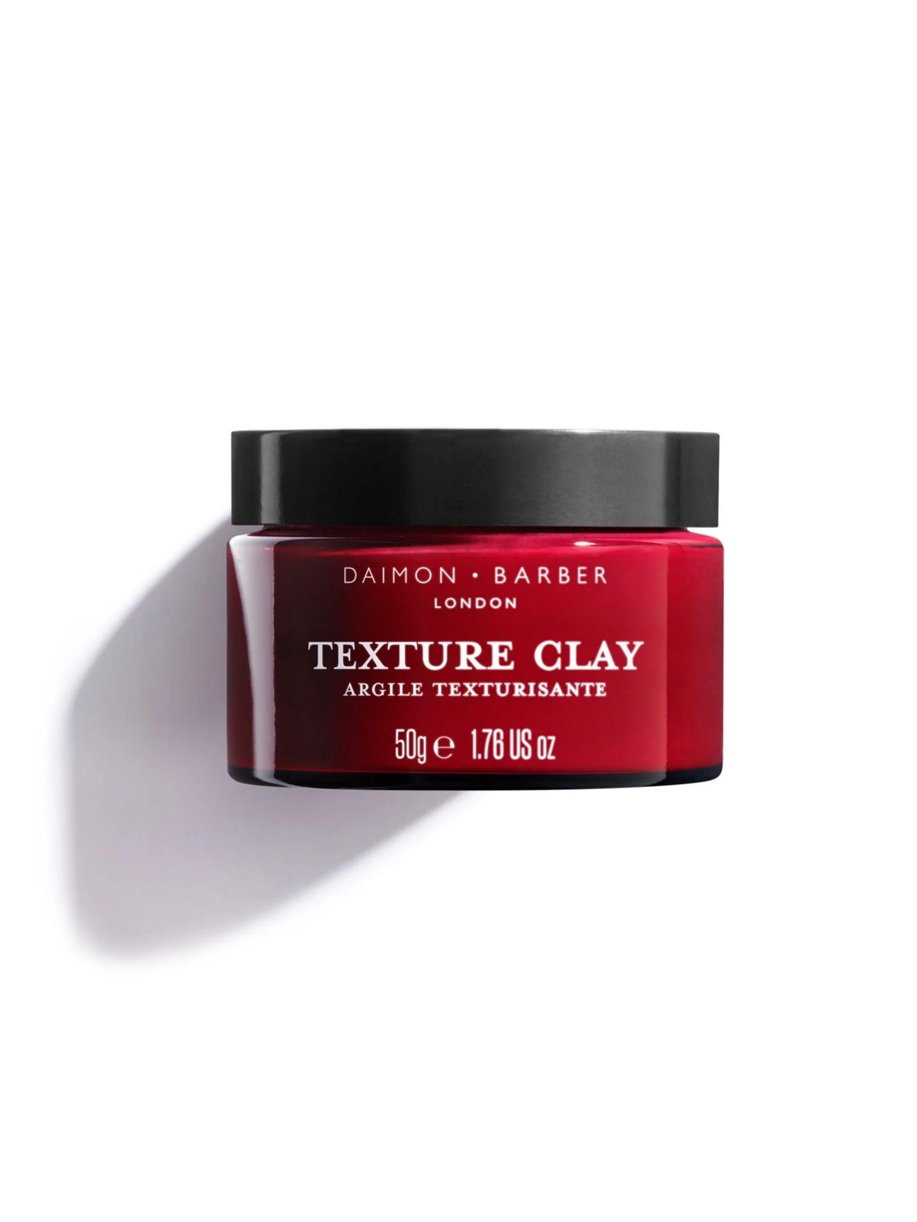Daimon Barber Texture Clay, Matte Finish, Strong Hold Hair Styling Clay for Men, for Short Hairstyles or Longer Natural Styles, Long Lasting and Easy to Wash Out, Fig and Frankincense Scent 50g