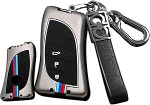 HIBEYO Custodia In Pelle Per Chiave Lexus – Adatta Per UX200, ES300h, ES350, LC500, LS500 – Con Portachiavi - 2