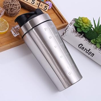Stainless Steel Bottle Blender Gym Shaker 700 ML with Steel Mixing Ball