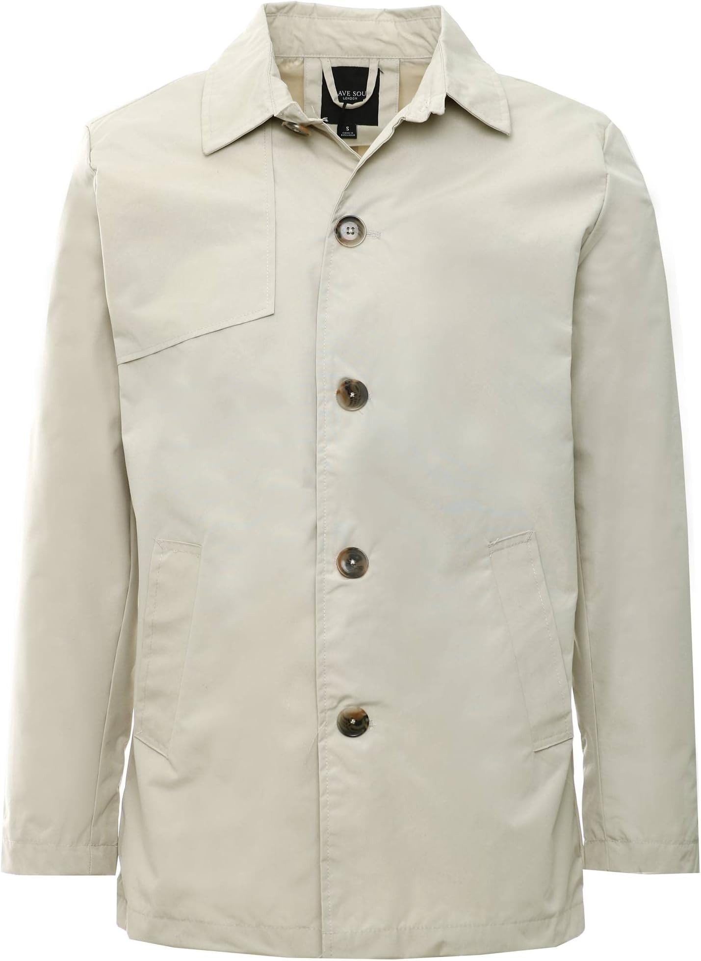 Mens Lightweight Jacket Buttoned Collared Long Sleeve Coat for Men, Size- S to 2XL