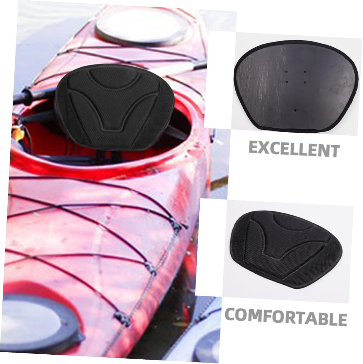 Kayak Backrest Pad Cushion – EVA Waterproof Back Support for Canoes and Kayaks – Breathable Outdoor Seat Cushion – Portable and Comfortable Design for Fishing and Recreation