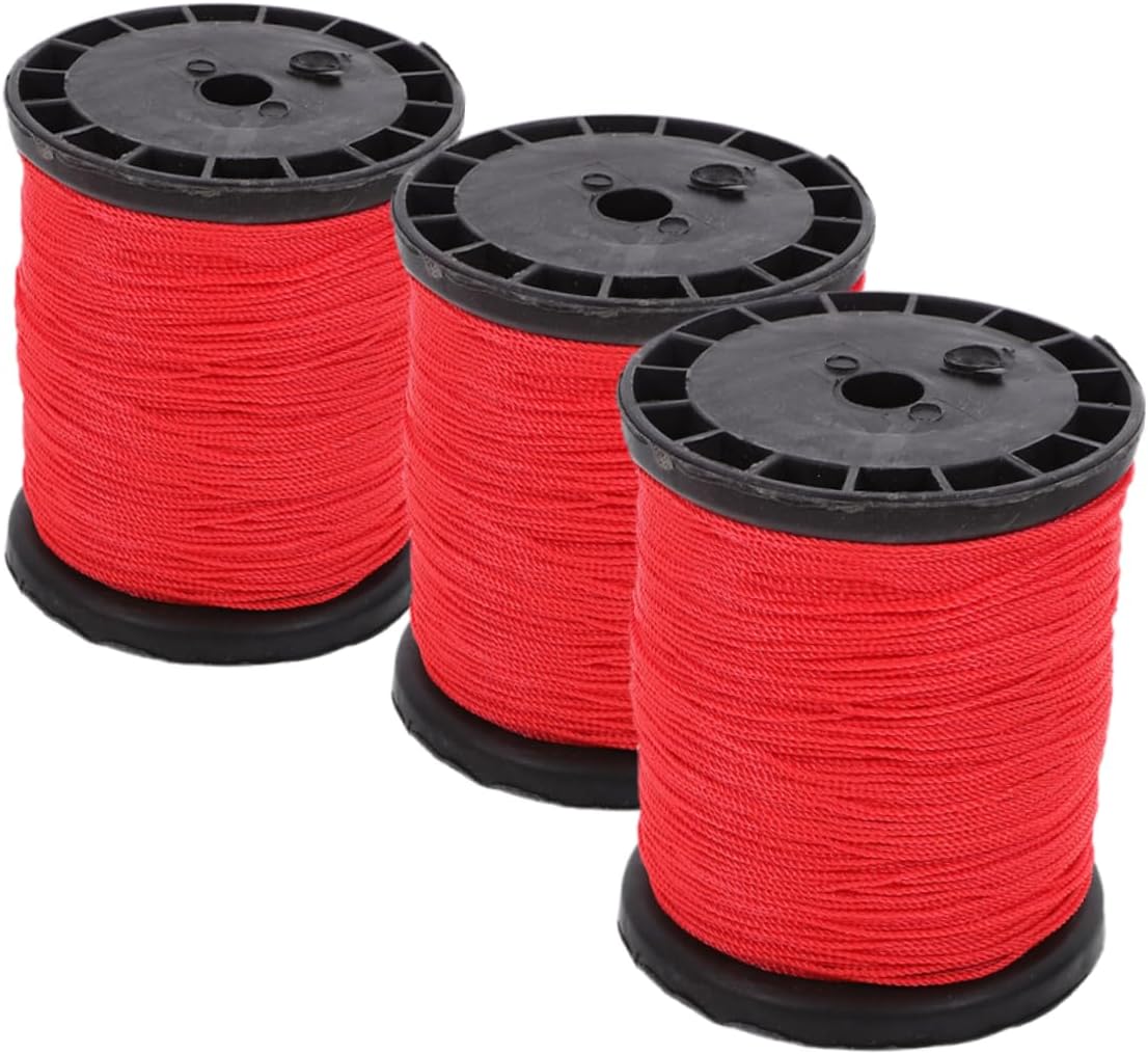 Cabilock 3Rolls Twisted Nylon String Lines High Strength Building Lines for Masonry and Construction Projects for Bricklaying and Fencing Each