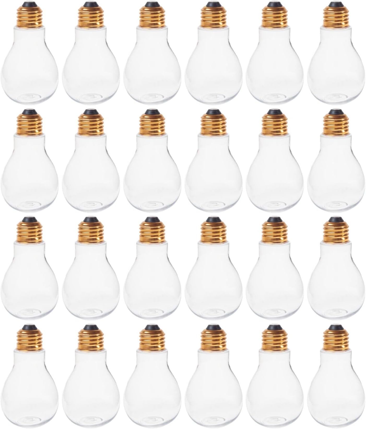 Creative Hobbies® Clear Fillable Plastic Light Bulbs – DIY Crafts, Party Favors & Wedding Decor – Standable Design | 24 Pack
