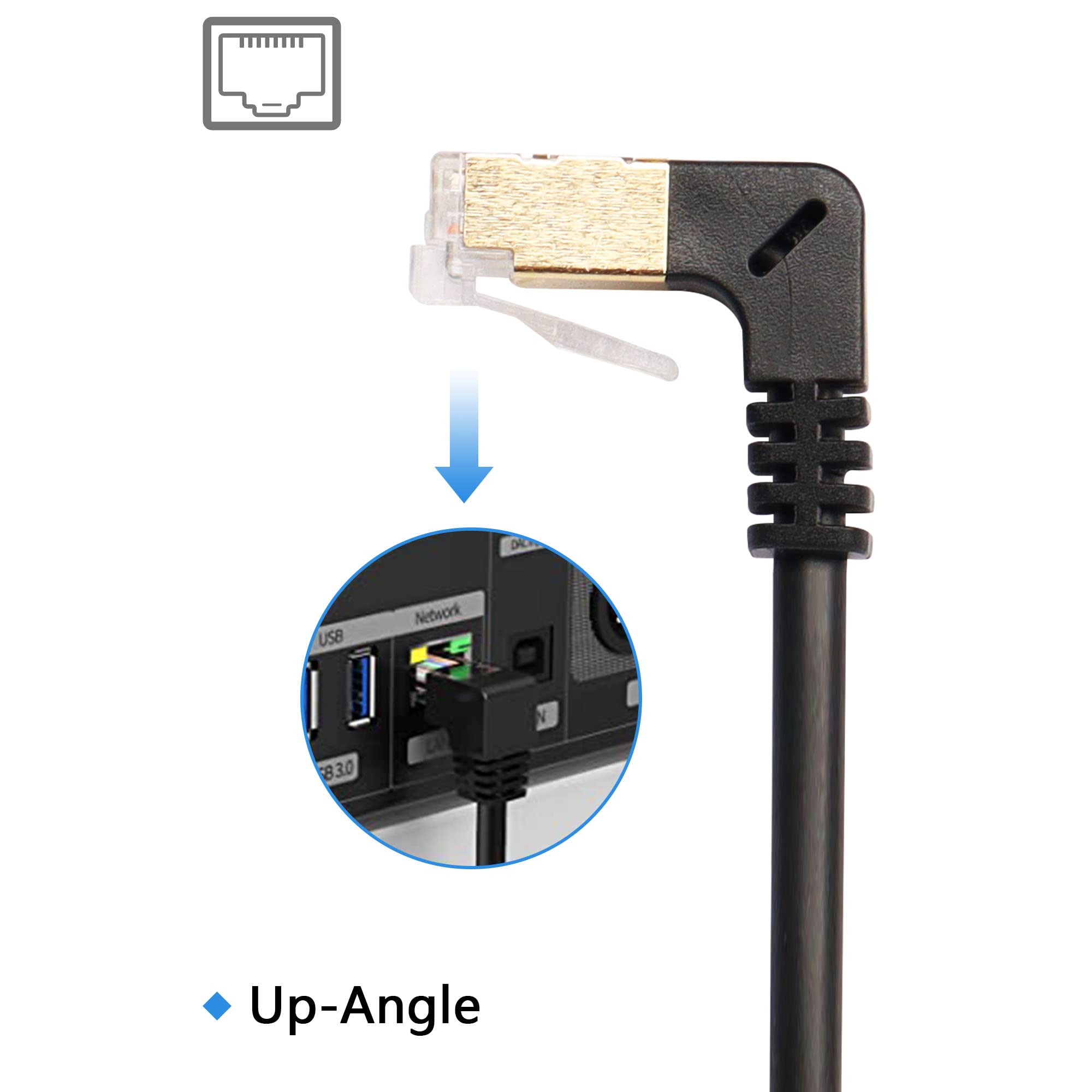 Image secondaire de Câble Ethernet SinLoon RJ45 Cat8 Ultra Haut Débit 40 Gbit/s
