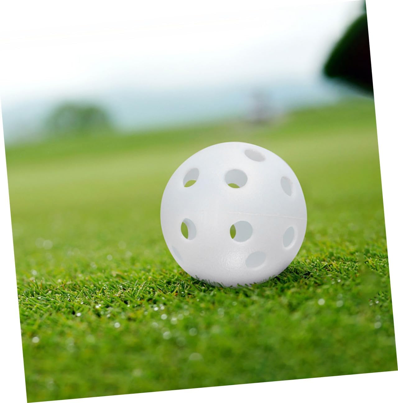 TOYANDONA 100pcs Plastic Practice Golf Balls for Training and Indoor Outdoor Use, Hollow Lightweight Golf Balls for Playground and Swing Practice