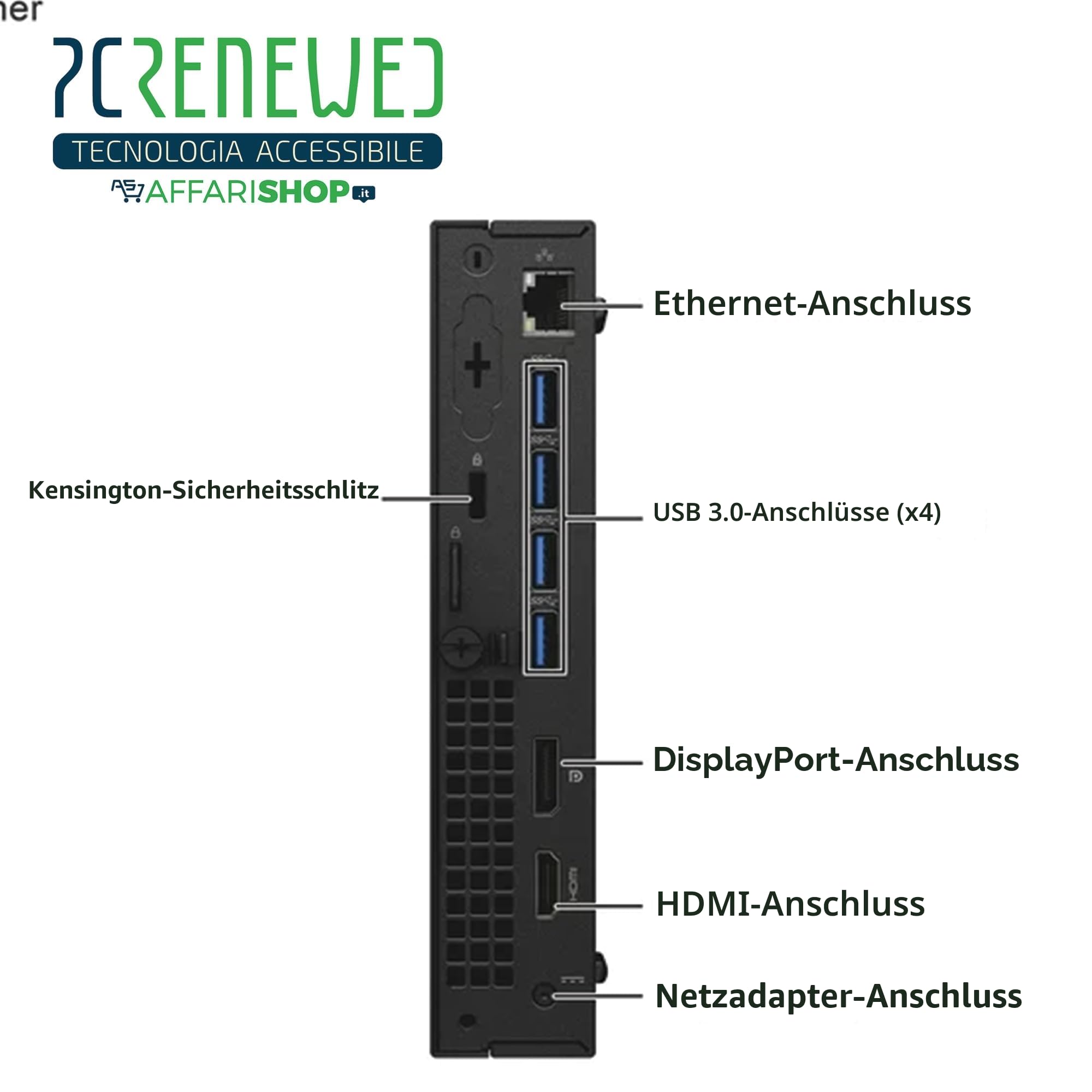 Dell Mini PC Optiplex 7050 Desktop-Computer Windows 11 Pro + Office 2021| Core i5 7500t | RAM 16 GB | SSD M.2 256 NVME | WiFi BTH Mini-Computer (nur PC) (Generalüberholt)
