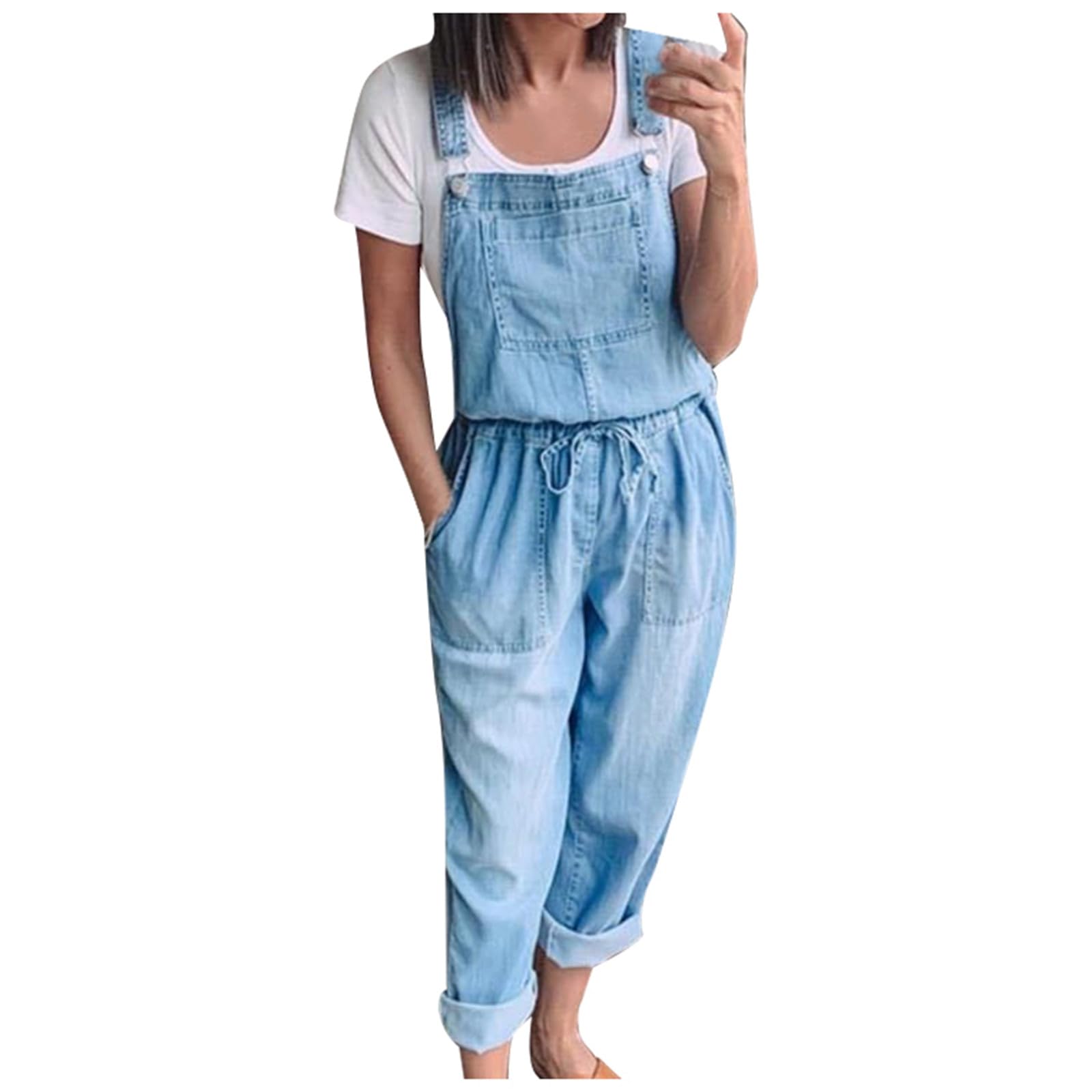 Vaquero Mujer Mono Elegante Peto Vestidos Monos De Trabajo Vaqueros Vestido Camisero Tejano para
