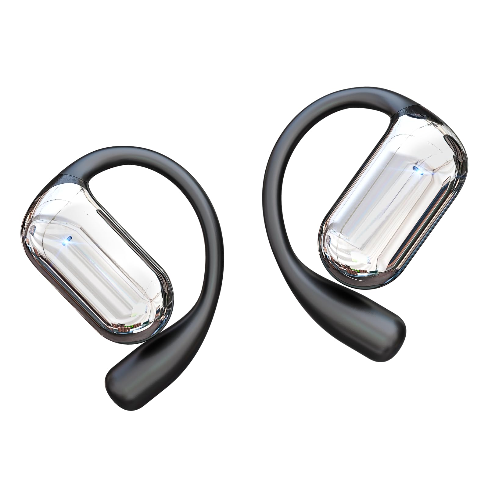 KOSERNT AI Translation Earbuds Real-Time, 144 Languages &amp; Accents,3-in-1 Open Ear Wireless Earbuds with Charging Case, Compatible with iOS &amp; Android, Ideal for Travel, Business, Learning,Black Silver