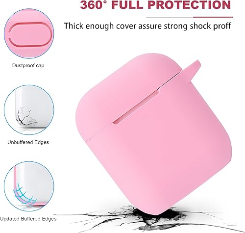 Miniatura 3 de Funda azul de Alaska para mujer, bonita funda diseñada para AirPods con pompones, funda protectora de silicona compatible con AirPods 12, accesorios