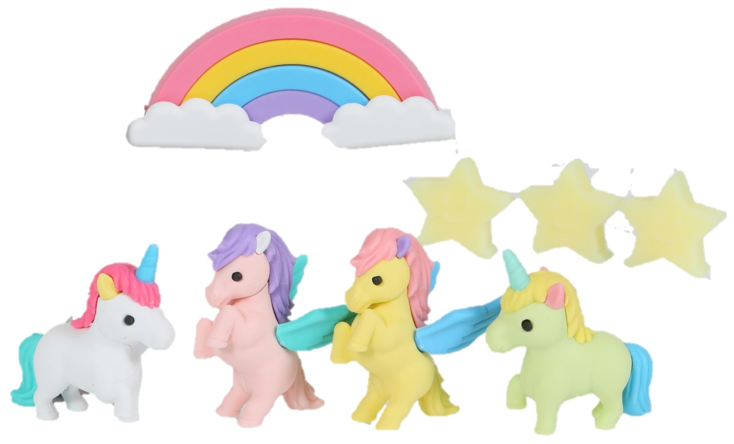 Iwako Unicorn & Pegasus - Themed Eraser Blister Card