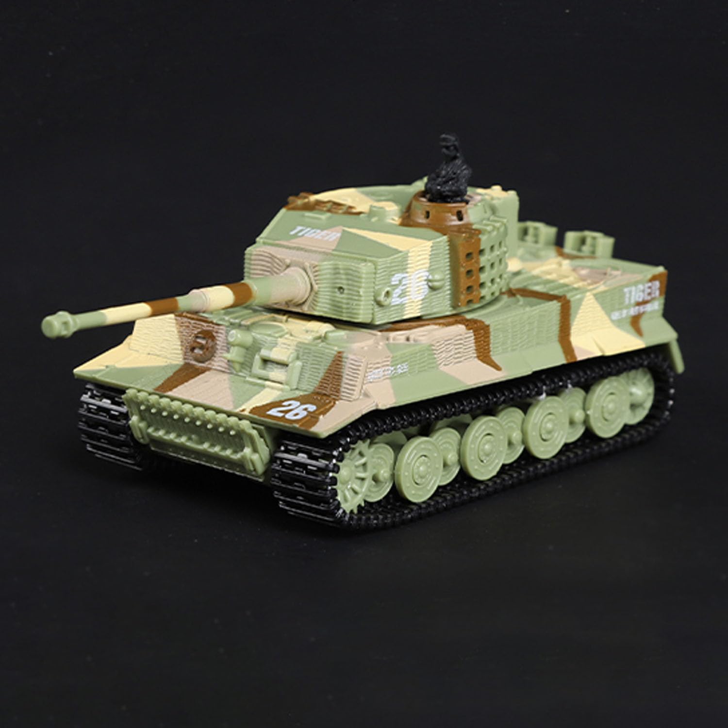 TOUCAN RC HOBBY RC Assembled Tank 1/72 German Tiger RTR Mini Tank Turret Turn 360°Gift for Kid