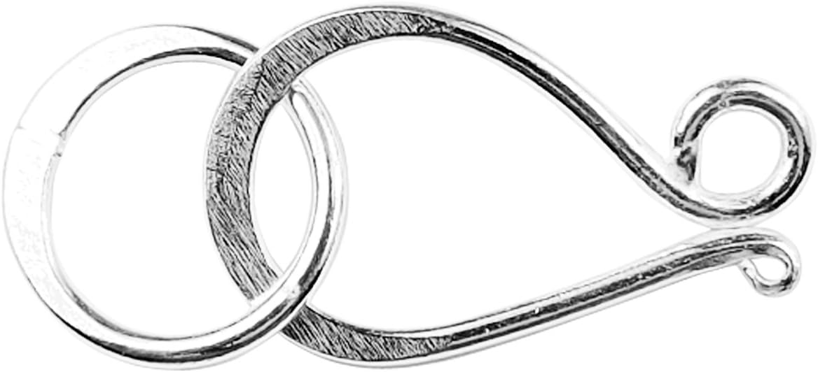 Bali Designs Elegant Silver Overlay Hook and Ring Clasp – Artisan Crafted in India with Copper Base