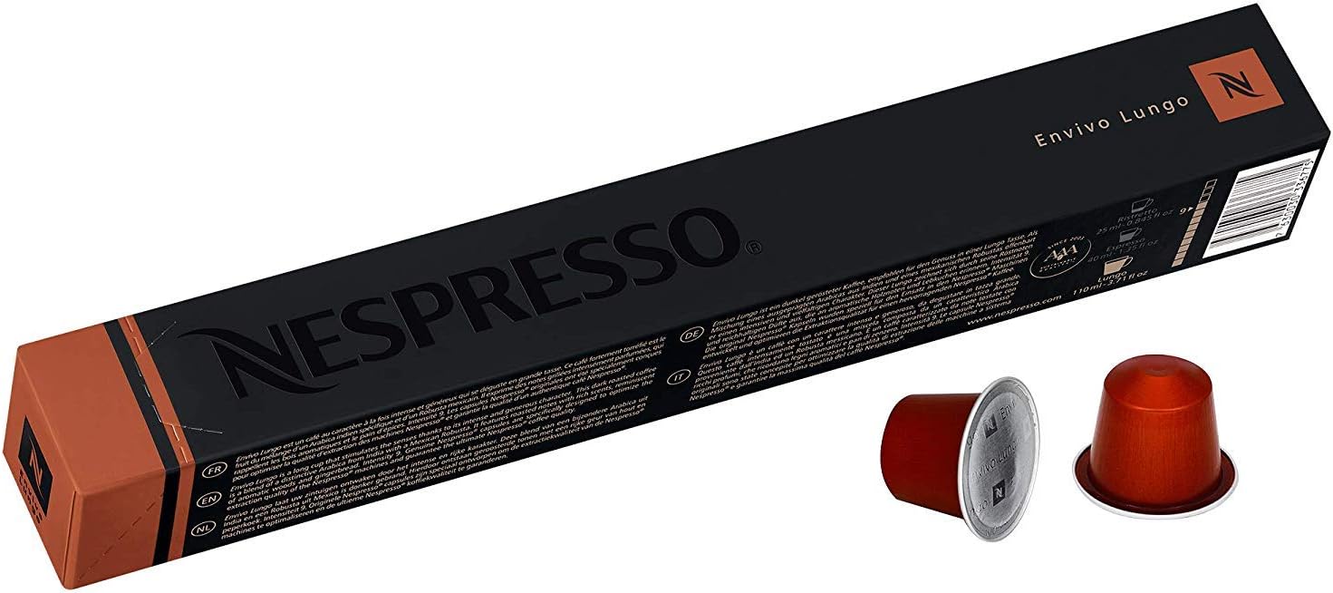 Nespresso Envivo Lungo Espresso Coffee- 10 Capsule,55g