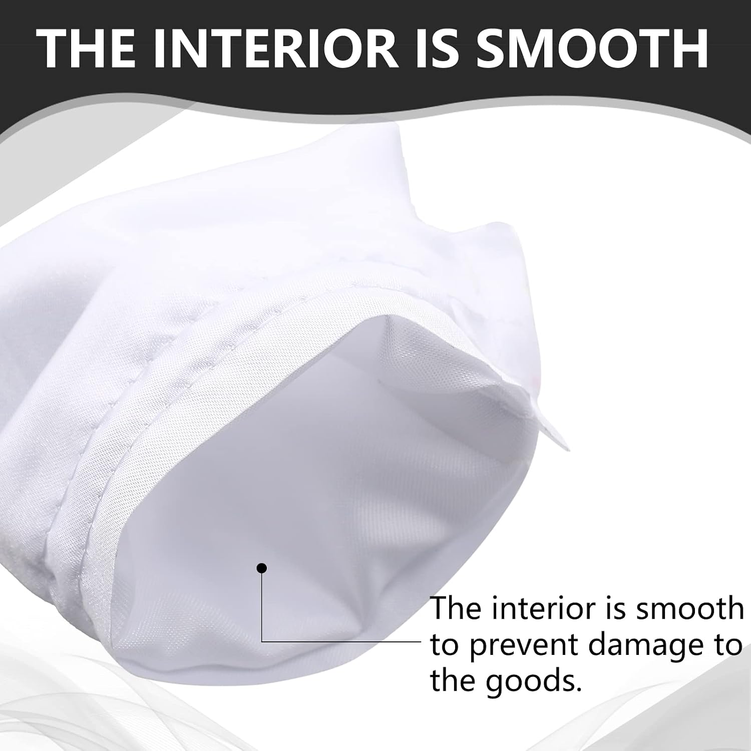 50 Pcs 3x4 Satin Gift Bags with Drawstring, Wedding, White image 3