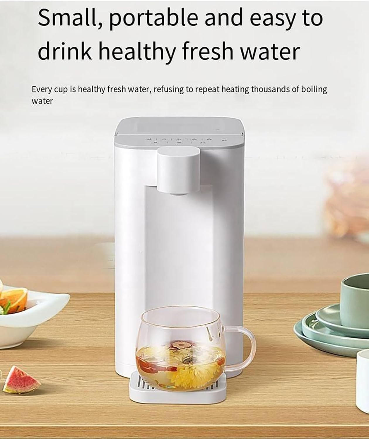 Instant Hot Water Dispenser 2000W, szybkie ogrzewanie, 5 ustawień temperatury, 3-litrowy zbiornik na wodę, szybko gotuje wodę, nadaje się do kawy i herbaty, cichy czajnik elektryczny na blacie, z blok