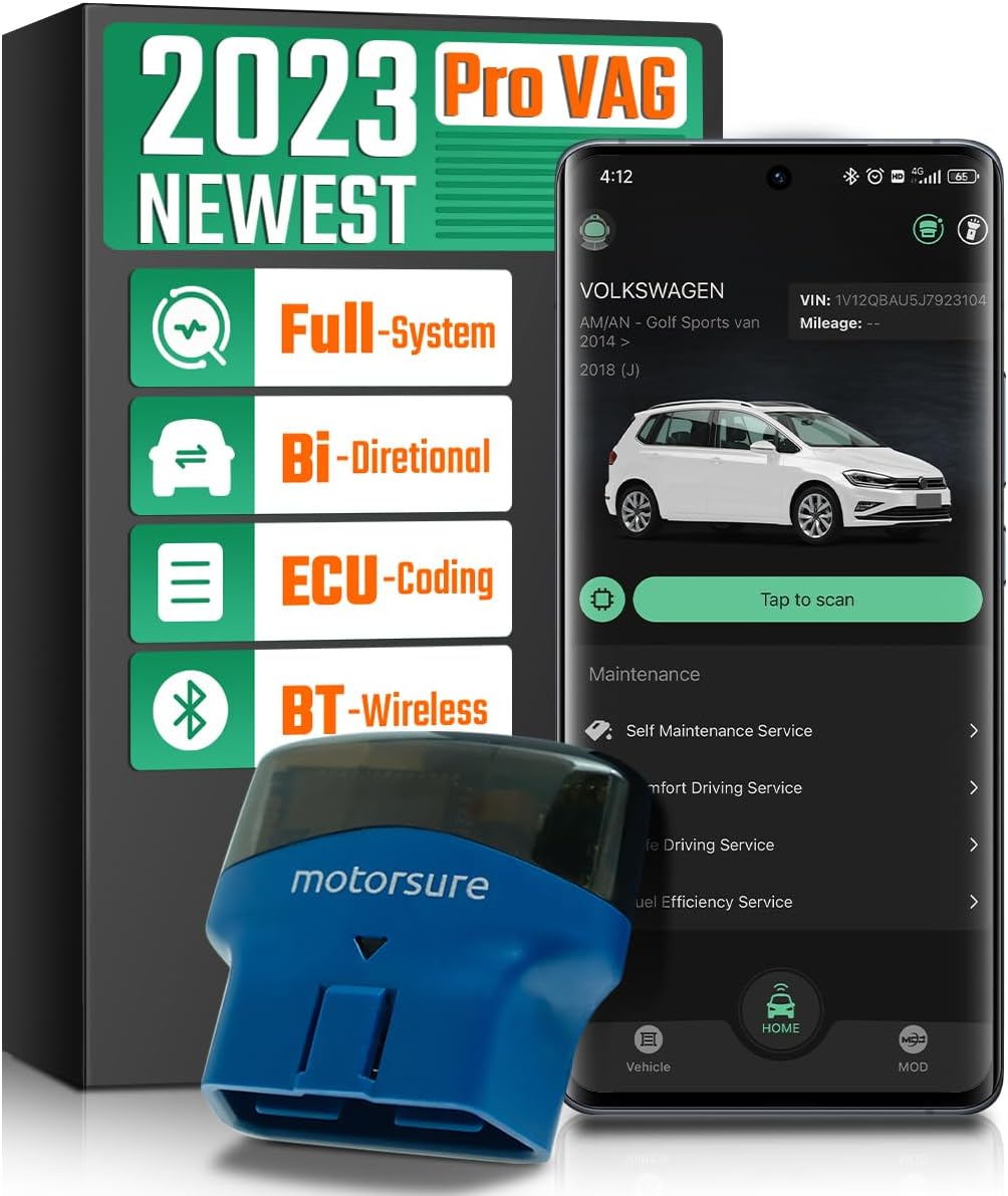 OBD2 Diagnostic Scan Tool Bidirectional Bluetooth Code Reader Full System Pro Pack Compatible with VAG-Audi Volkswagen Skoda SEAT Bentely