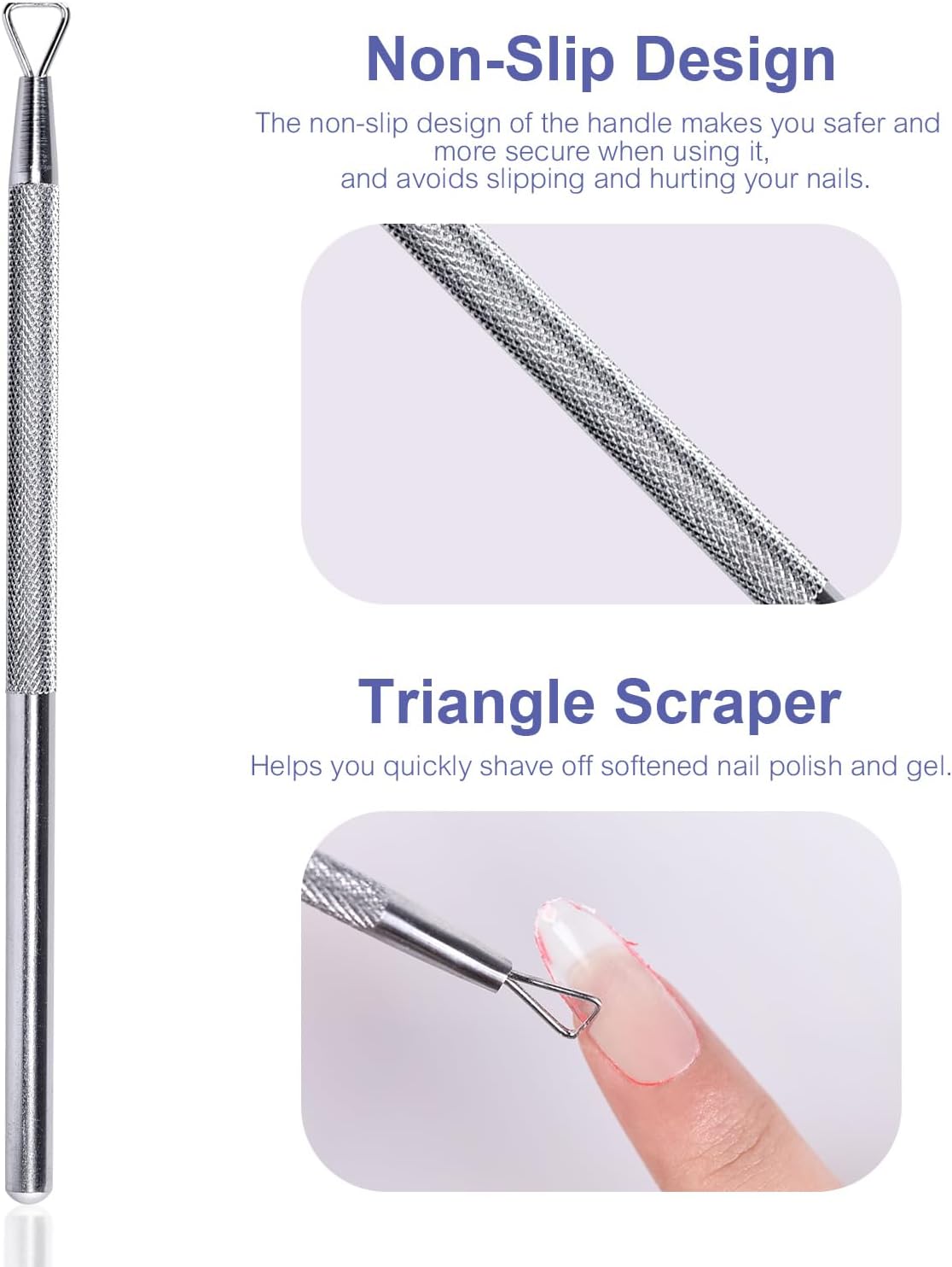 4 in 1 Acrylic Nail Clippers Kit False Nail Clipper Cuticle Scissors Pro Stainless Steel Nail Nippers for Acrylic Nail Tips Cuticle Removal Pusher Dead Skin Clippers for Manicure Pedicure