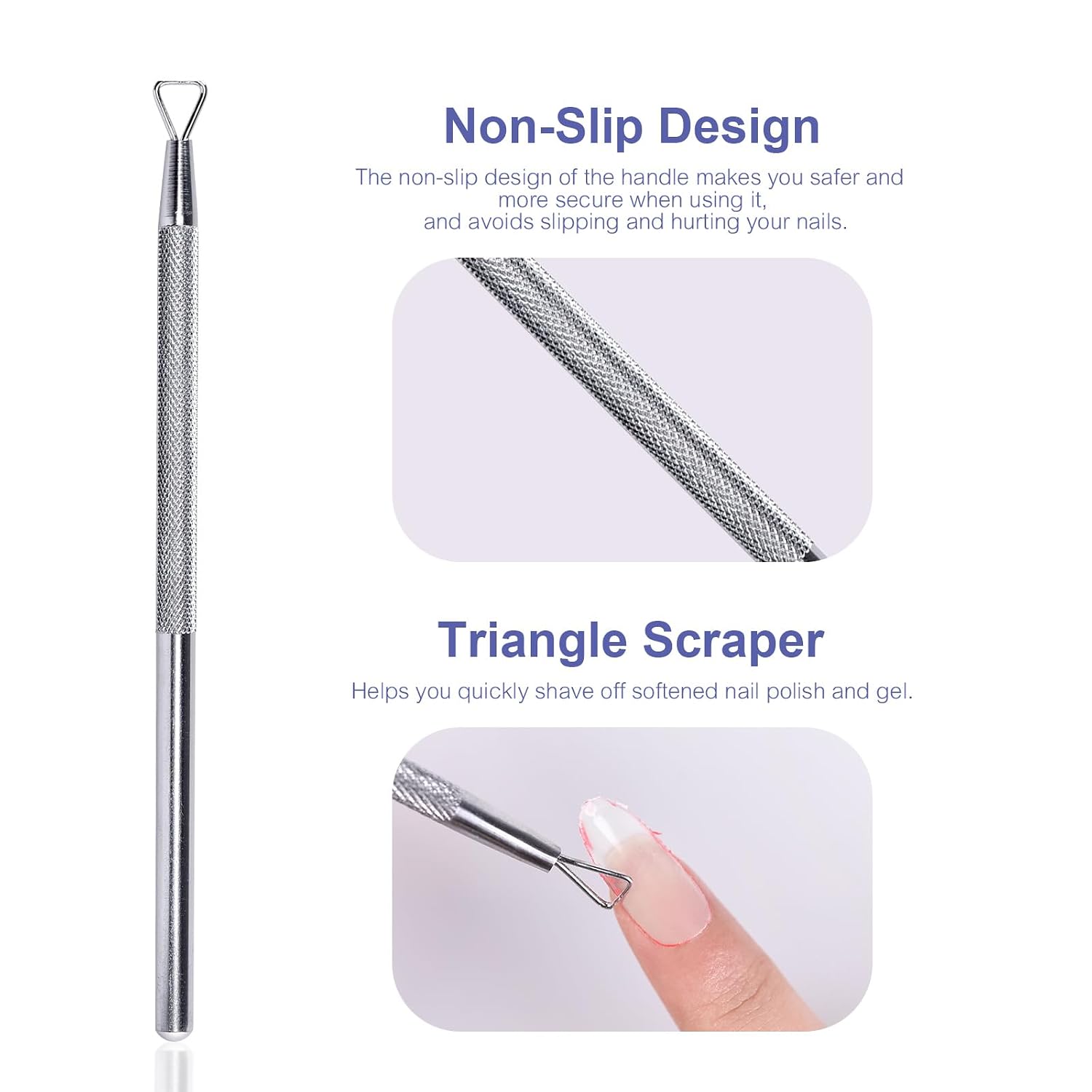 11 Pcs Toenail UV Gel Polish Remover Clips Kit Reusable Plastic Nail Art Soak Off Cap Clip Nail Polish Remover Clips for Toenail with Triangle Cuticle Pusher (Pink)