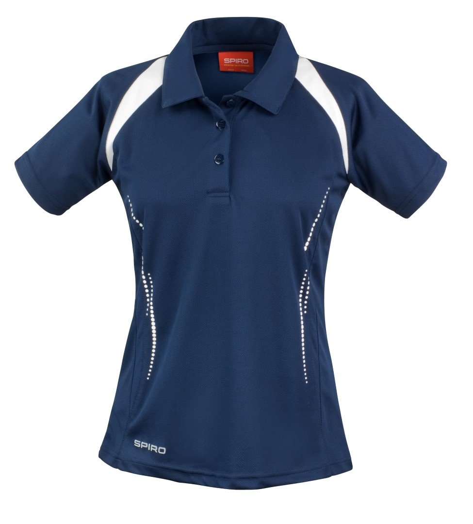 Spiro Women's Navy Blue / White Result Team Spirit Polo Shirt Xs/8 Navy