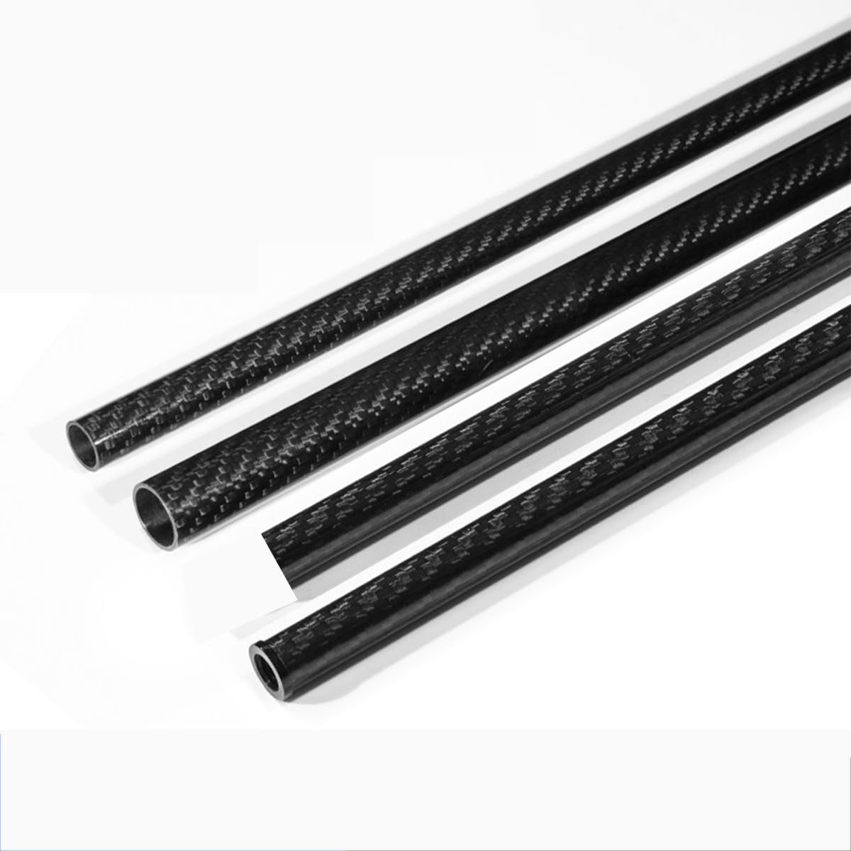 Purzen Carbon Fiber Tube 3K Twill Glossy Lightweight High Strength Stiff Durable Rod 500mm