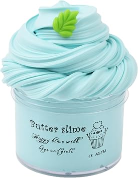 Sky Blue Butter Slime, Stress Relief Scented Slime Toy for Girls Boys, Non-Sticky, Party Favors, Prize, School Education, Birthday Gifts7oz 200ML