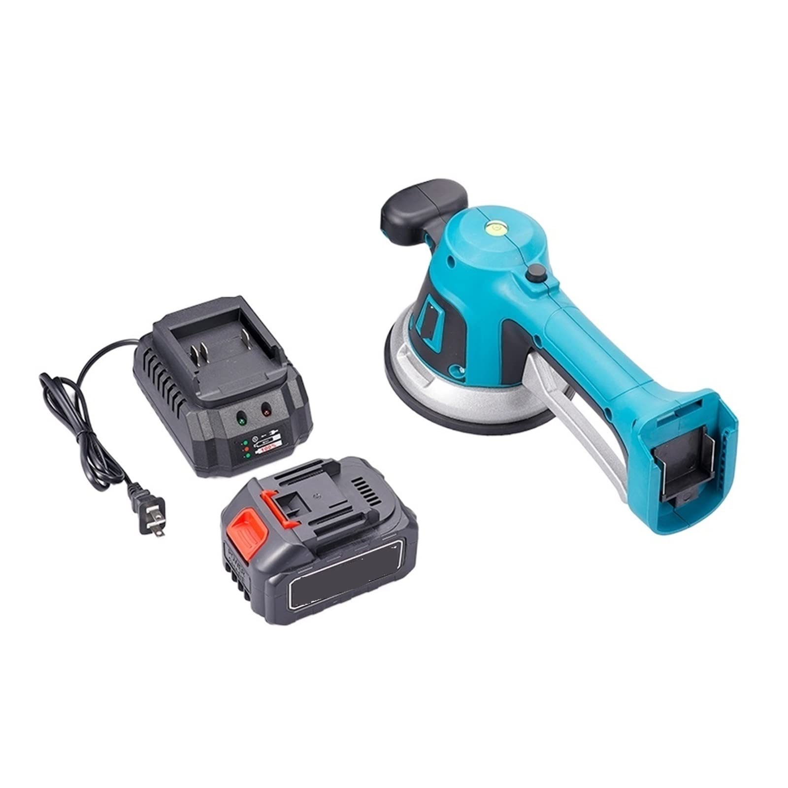 CUDTAPI 20V Wireless Tiler 6 Speed Tiling Machine Automatic Tiles Leveling Vibrator Wall Tile Floor Suction Cup Power Tool(1Battery 3.0A)