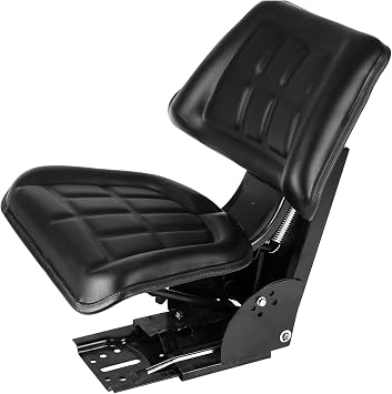 Universal Adjustable Black Tractor Suspension Seat for Massey Ferguson 230 231 234 234H 234S 235 240 245 250 254, For Ford/New Holland Tractor 4000 4100 4110 4330 4600, Shock Absorbing Alloy Steel+PVC