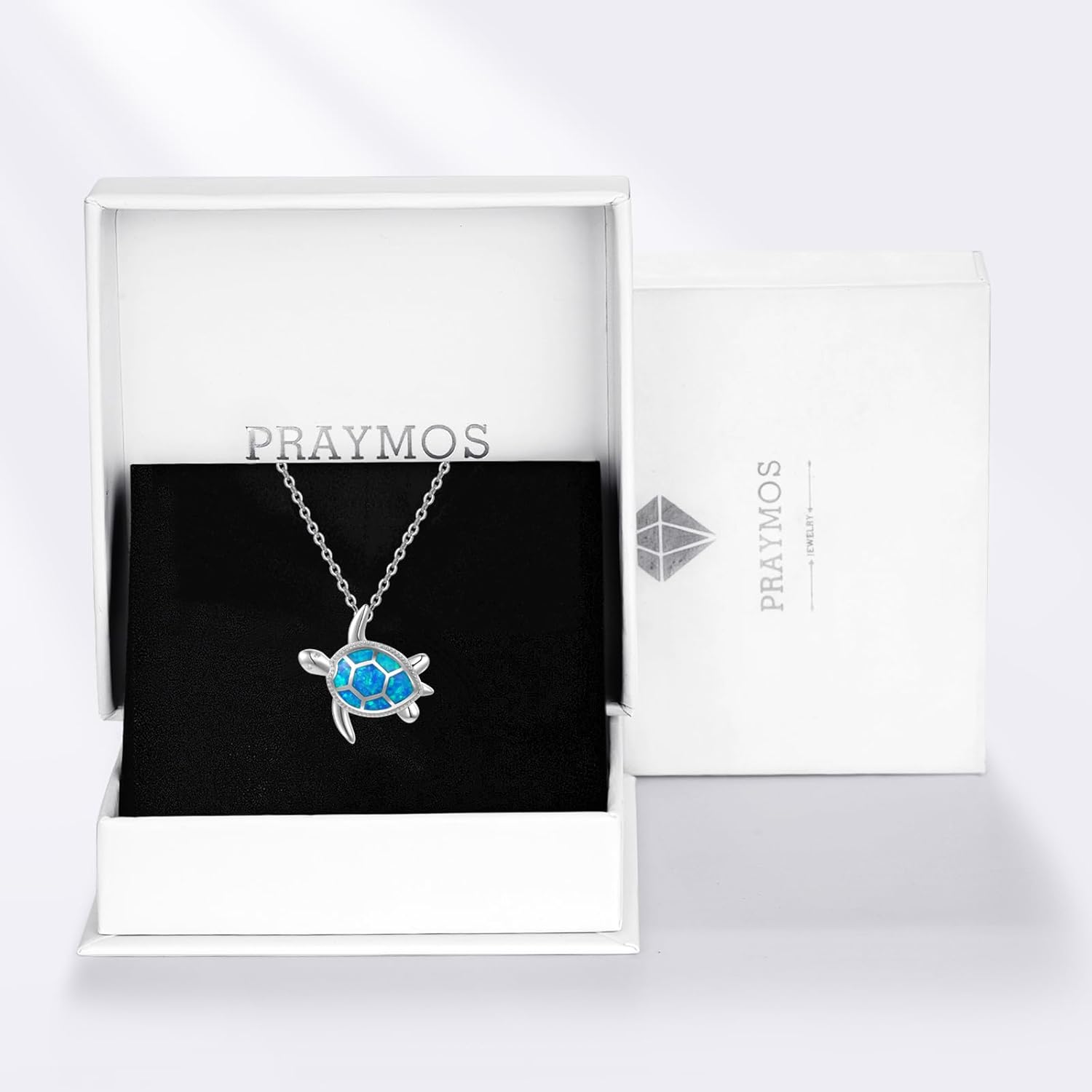 PRAYMOS Sea Turtle Necklace for Women 925 Sterling Silver Abalone Shell Turtle Jewelry Birthday Stocking Stuffers for Her - Image 6